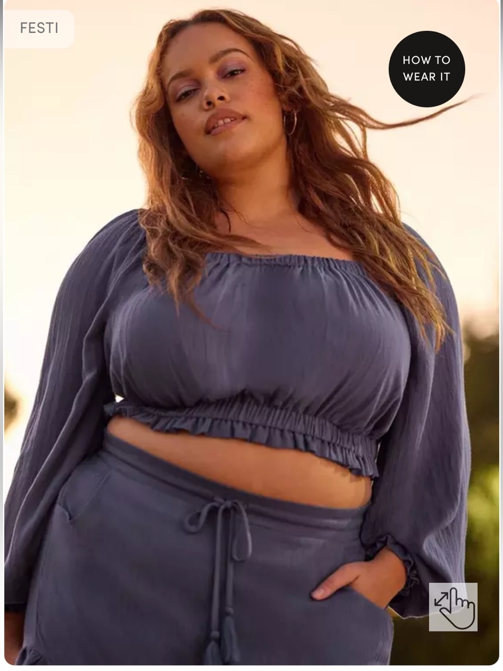 Maxi Rayon Slub off Shoulder Cropped Top in Deep Black Size 3/3X